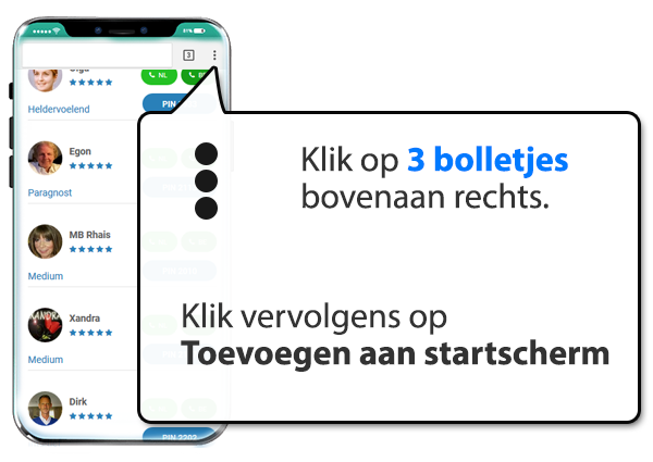 android: Tarotkaartenleggen.nl instellen als app op Mobiel